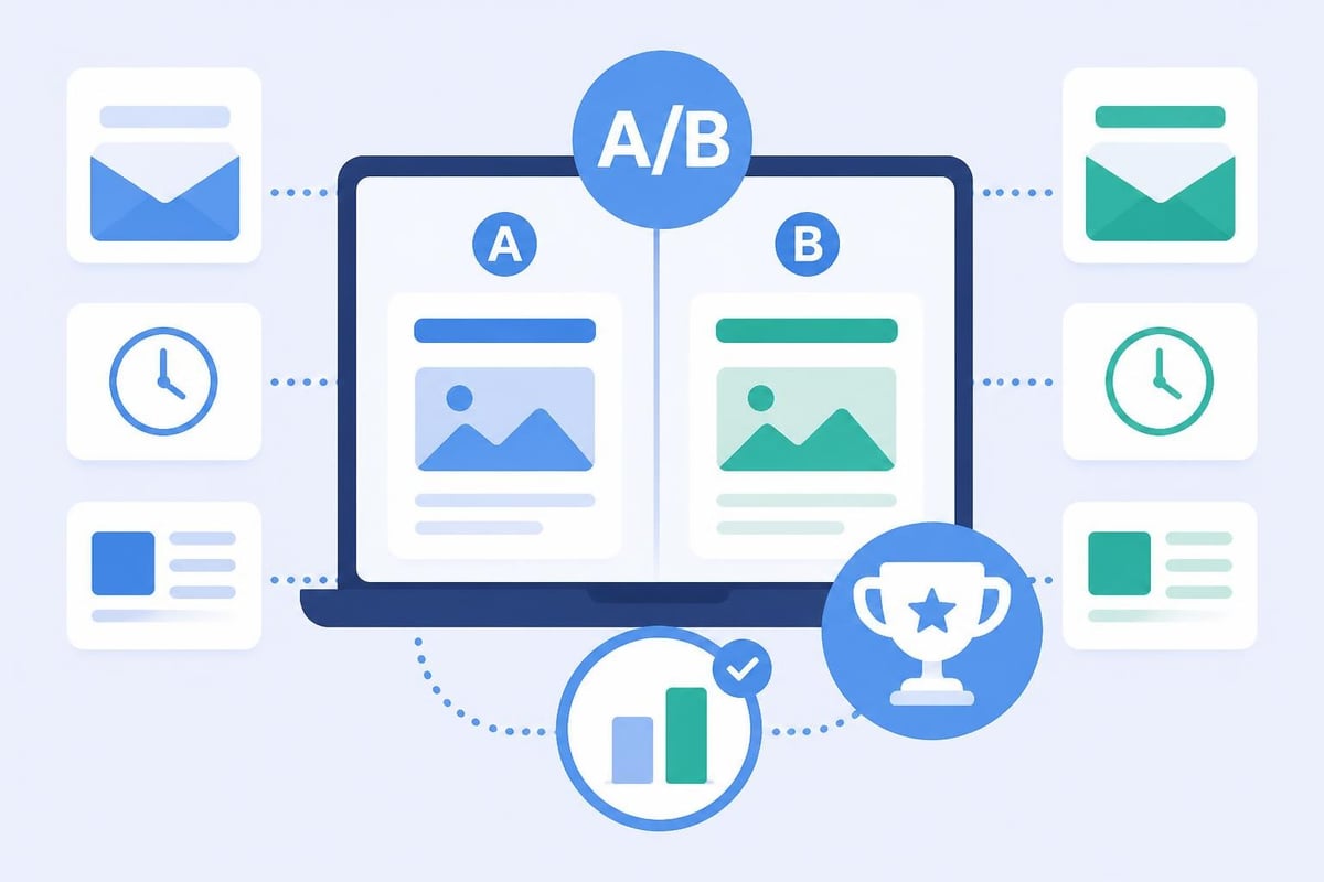 Newsletter A/B testing dashboard