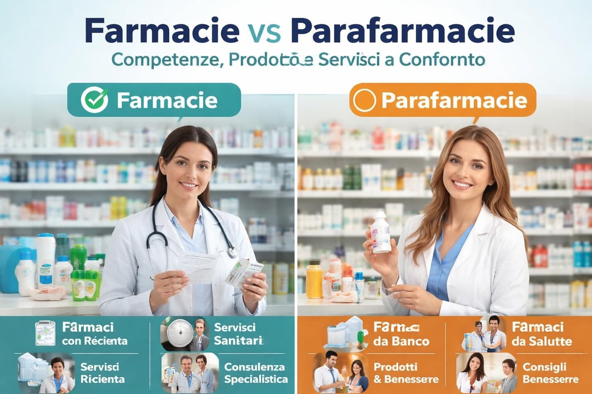 Differenze normative e operative tra farmacie e parafarmacie