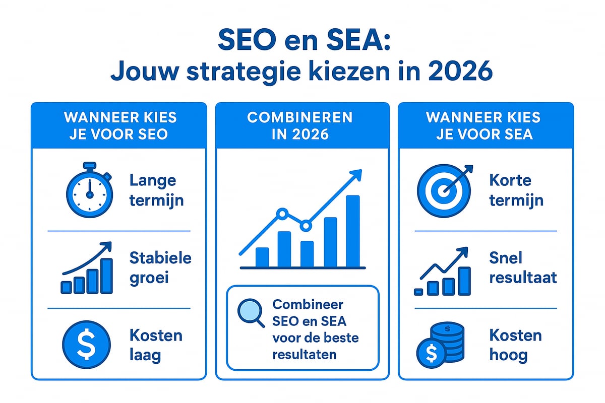 Wanneer Kies Je Voor SEO, SEA of een Combinatie?