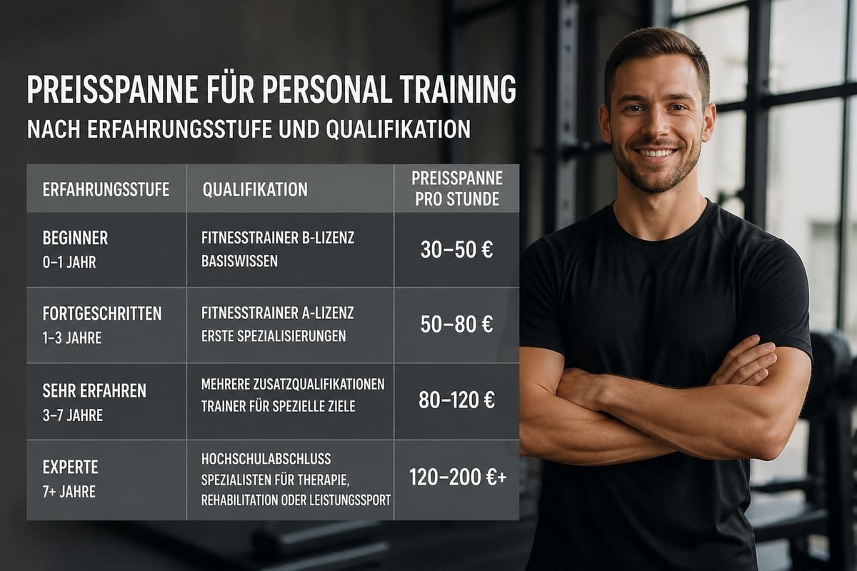 Preisstruktur Personal Training