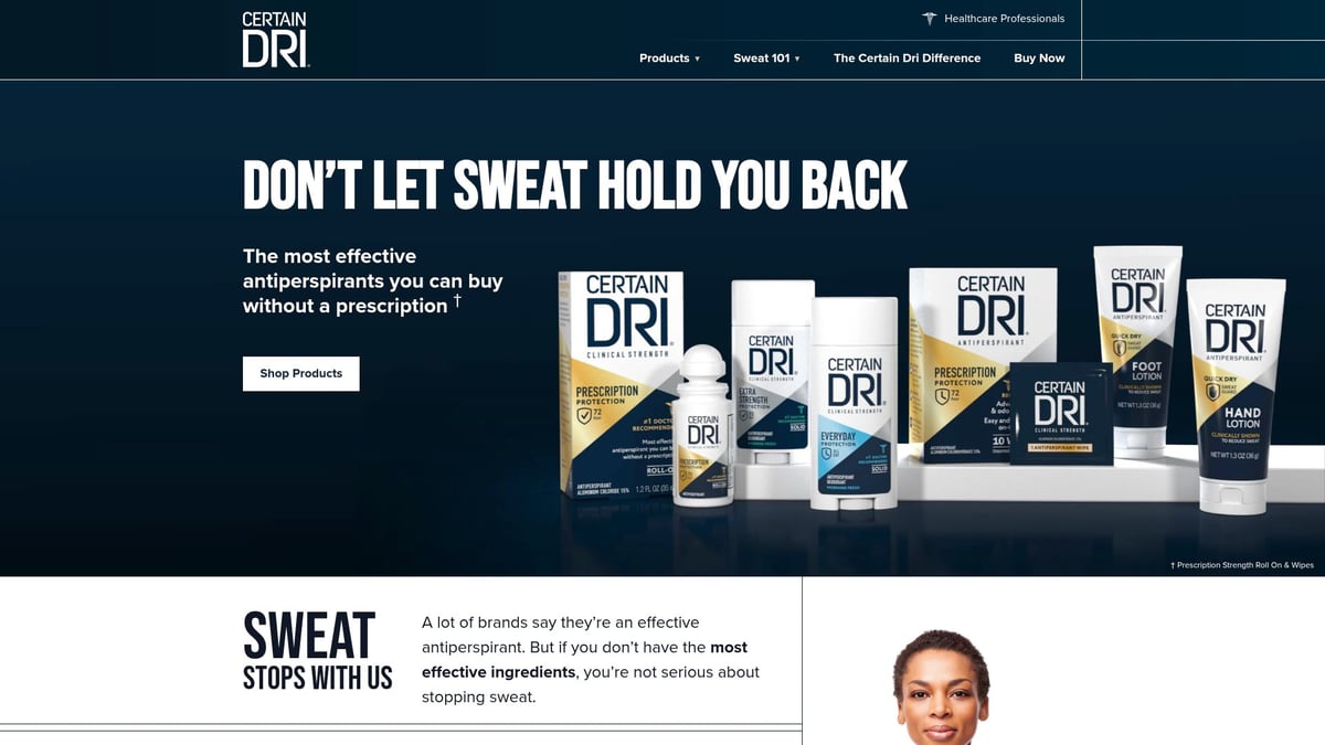 7 Meilleurs Produit Anti Transpiration à Essayer en 2026 - Certain Dri Prescription Strength Clinical Antiperspirant