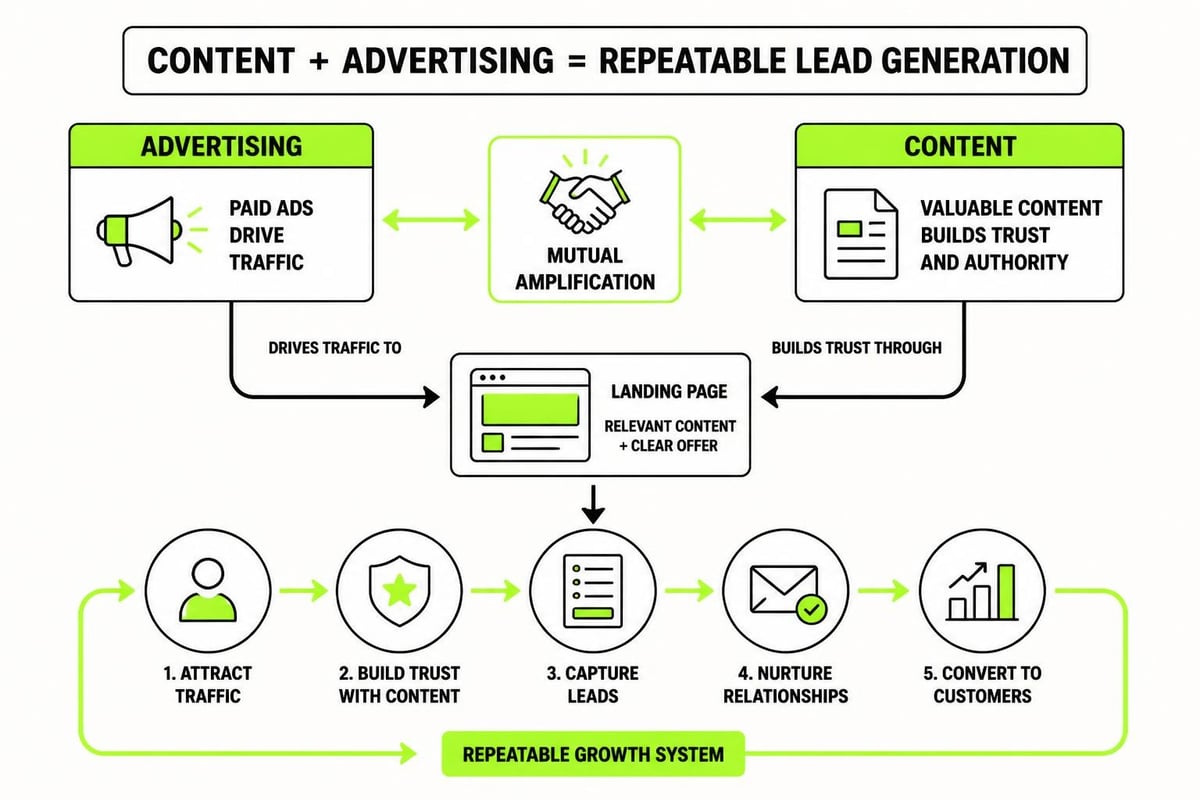 Content and advertising working together