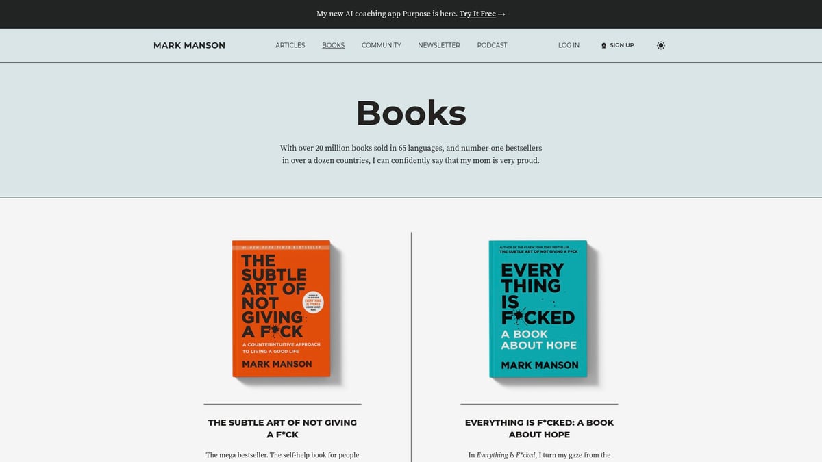 Top 10 Must-Read World Most Selling Books in 2026 - The Subtle Art of Not Giving a F*ck by Mark Manson