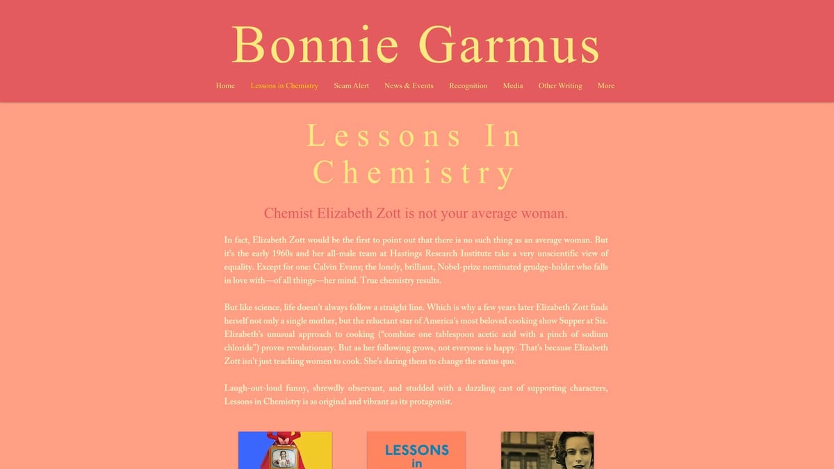 Top 10 Must-Read World Most Selling Books in 2026 - Lessons in Chemistry by Bonnie Garmus