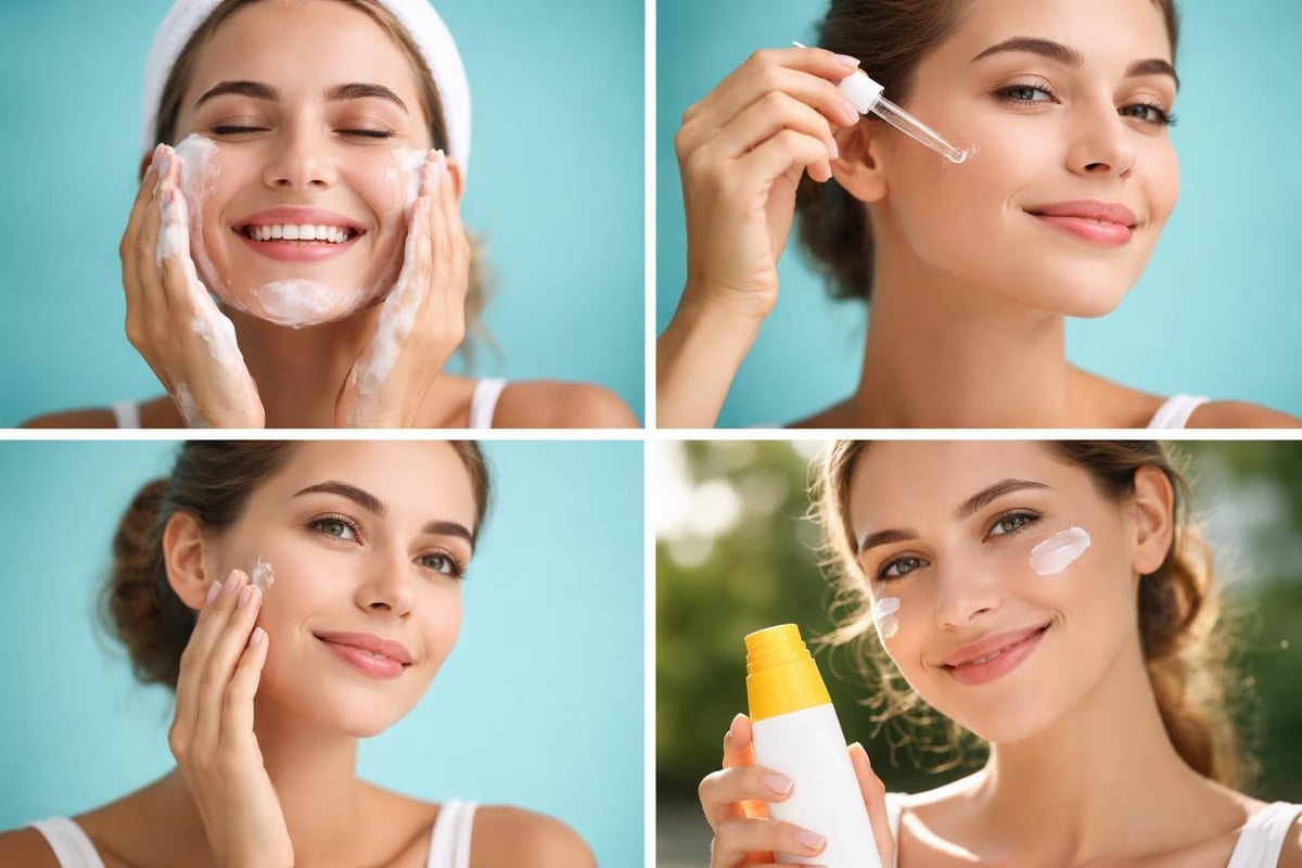 Skincare routine steps