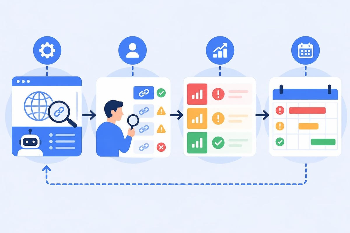Link monitoring workflow
