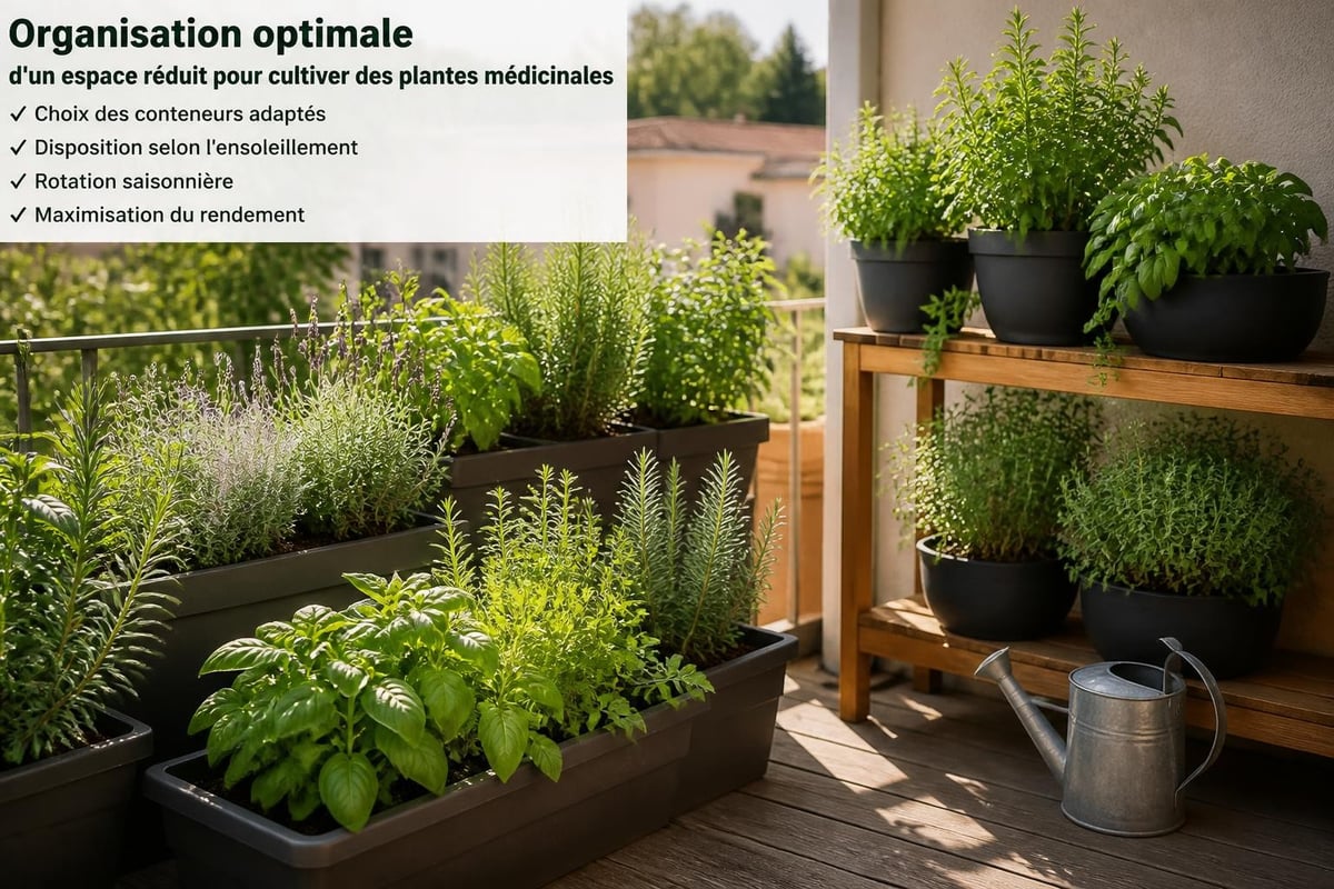 Aménagement balcon pour tisanes