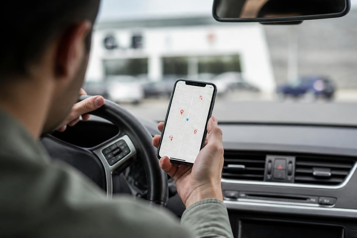 Mobile search connecting to Hertz locations