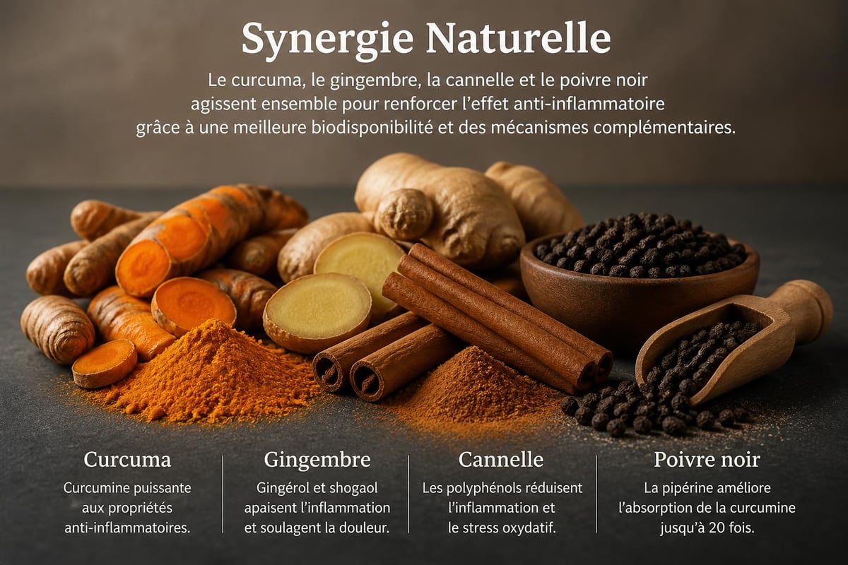 Association épices anti-inflammatoires