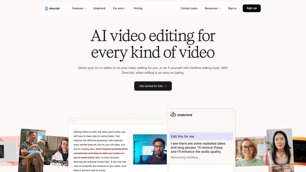 9 Essential AI Tools to Create Videos in 2025 - Descript