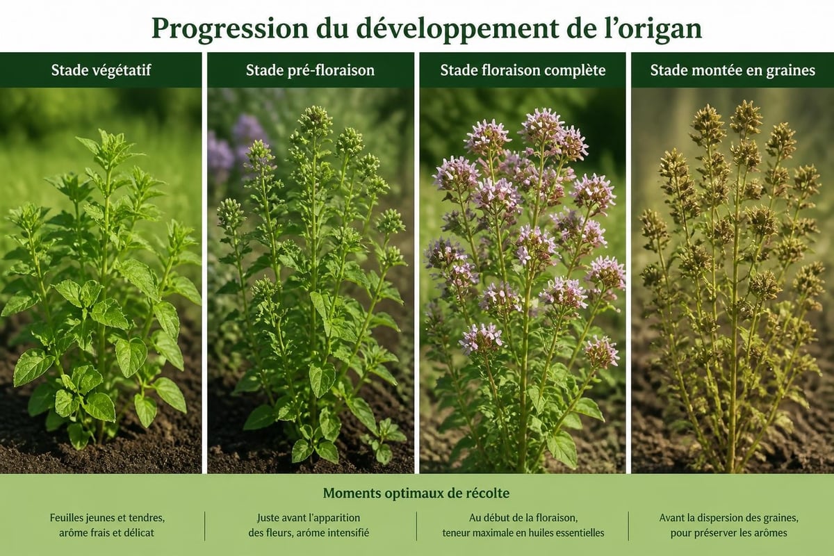 Cycle de croissance de l'origan