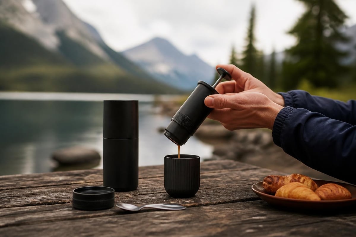 Portable coffee brewing