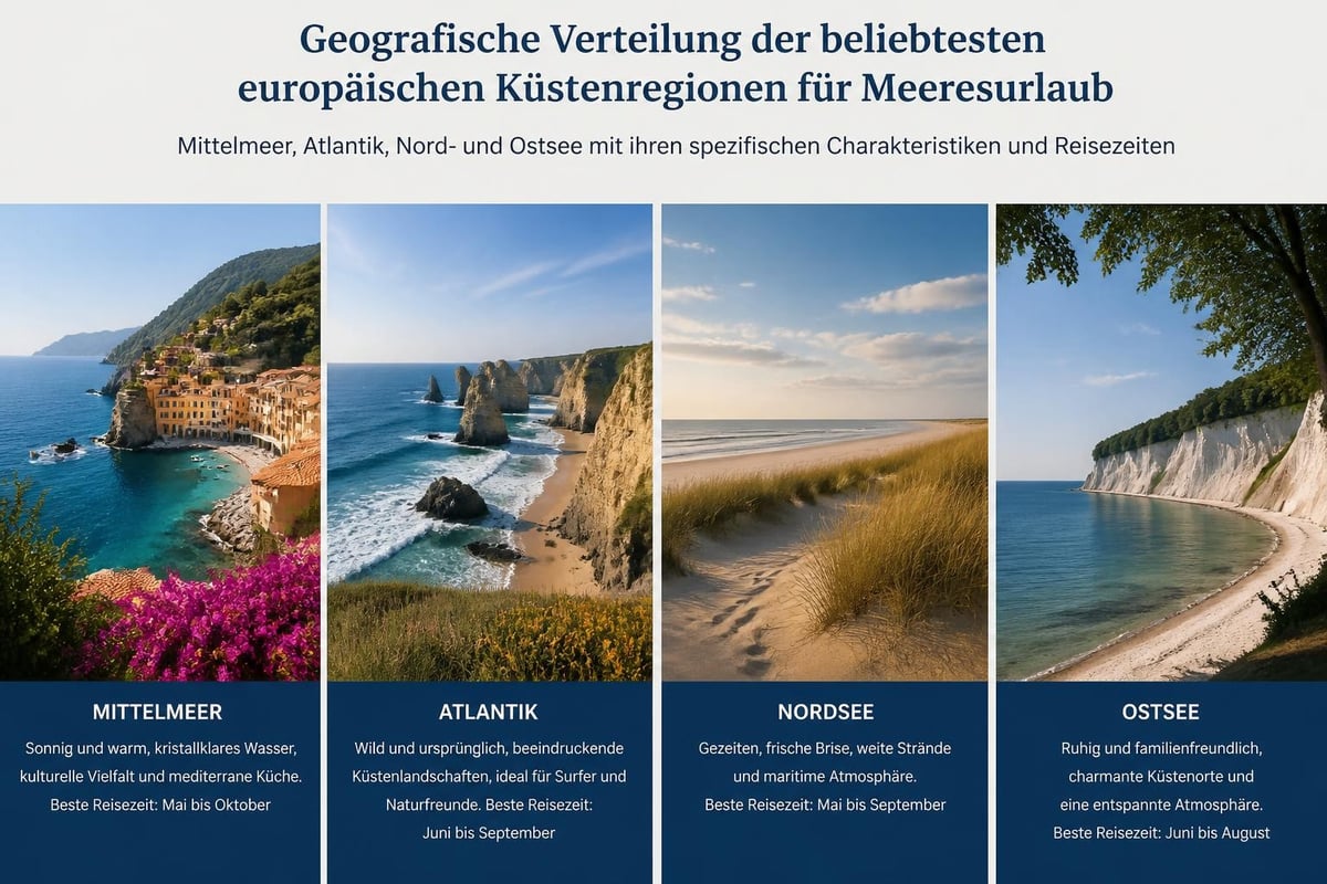 Europ&auml;ische Meeresdestinationen Vergleich