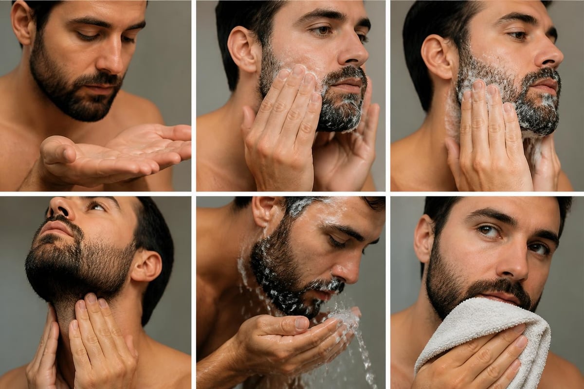 Beard washing technique