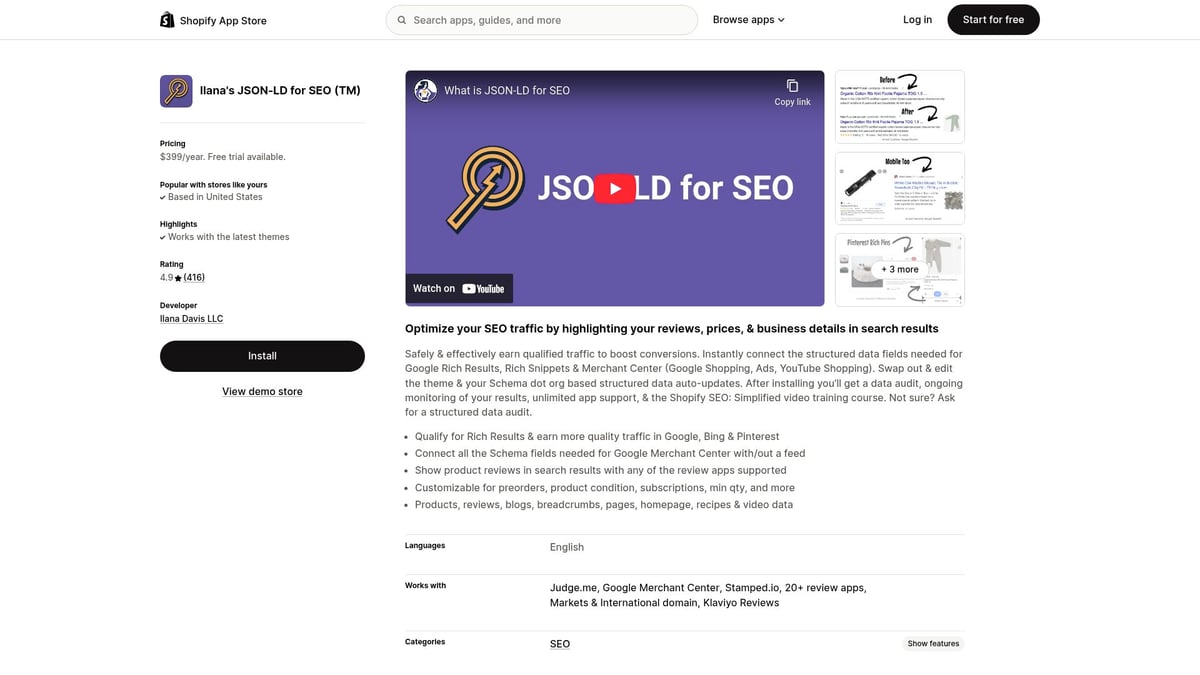 7 Bästa Shopify Apps För SEO 2025 Du Inte Får Missa - JSON-LD for SEO