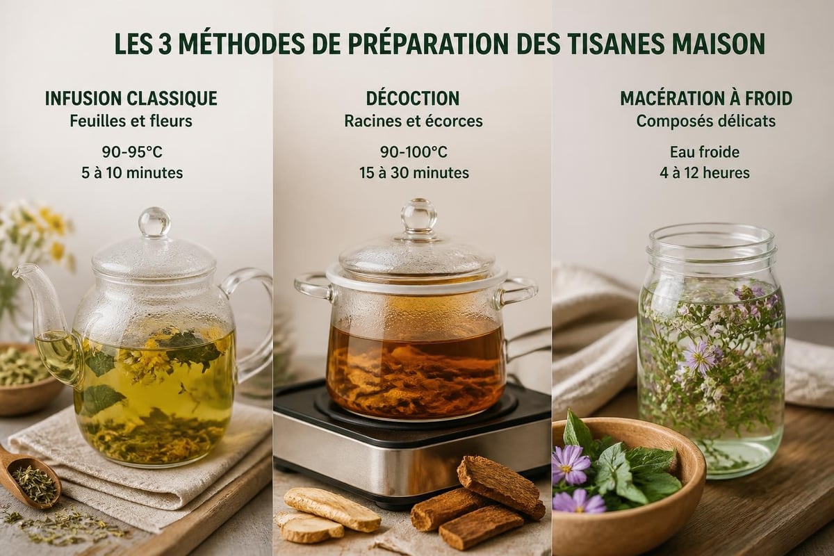 Méthodes d'infusion des tisanes