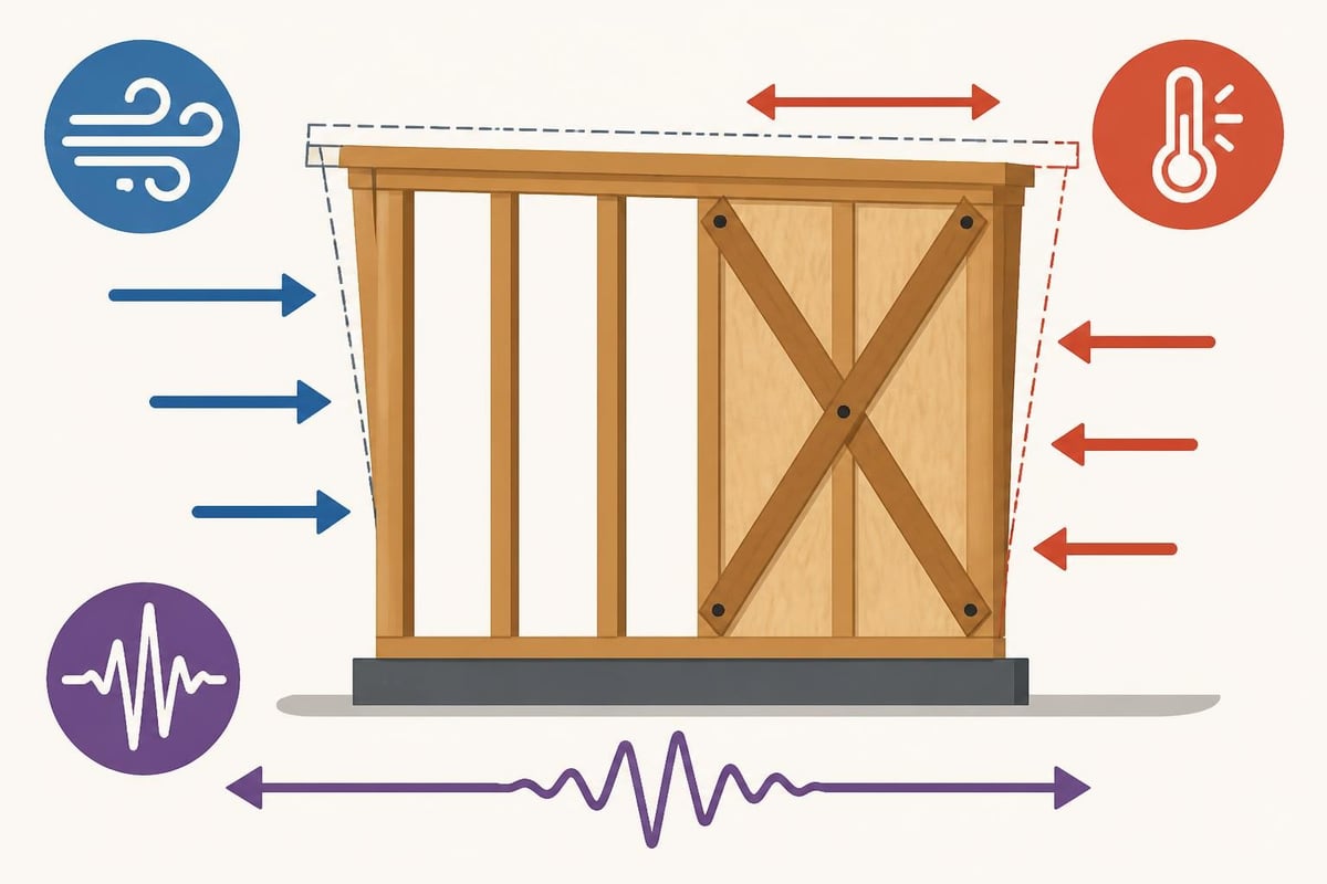 Lateral forces on timber frames