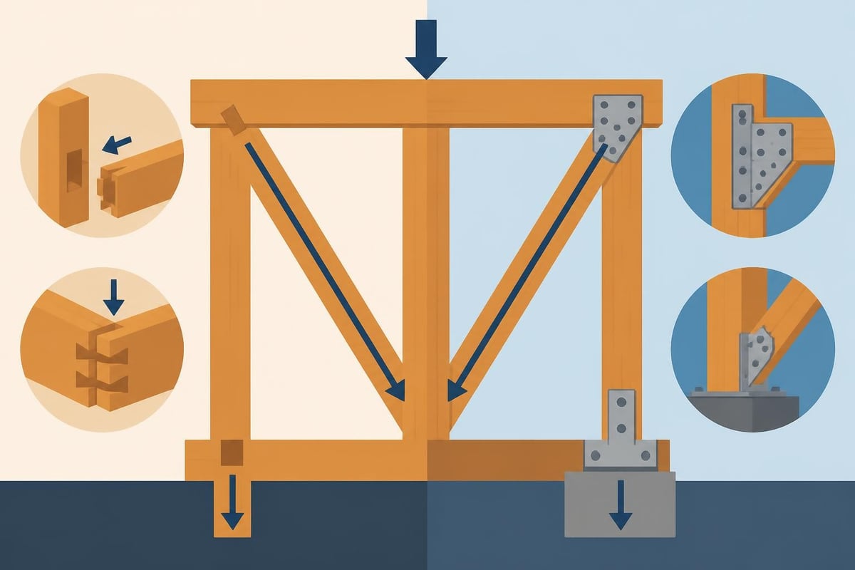 Wooden bracing connections