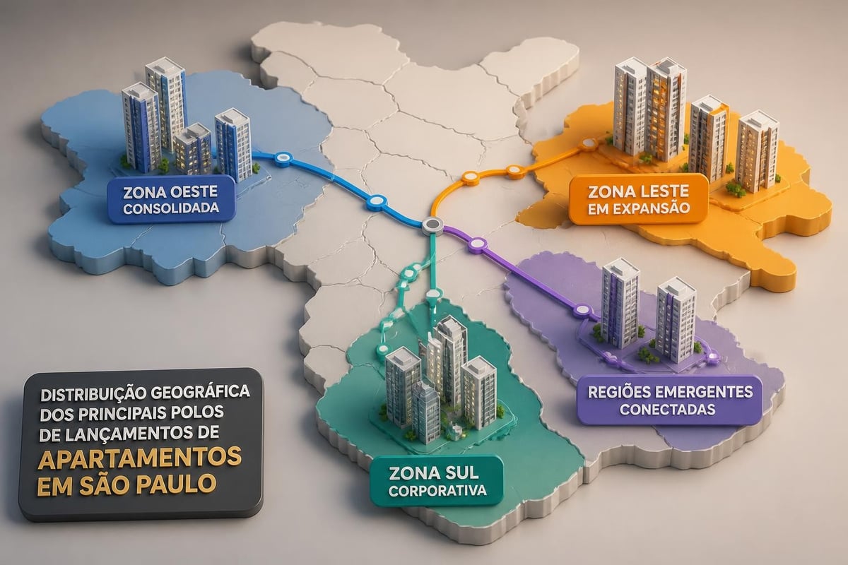 Mapa de valorização por região SP
