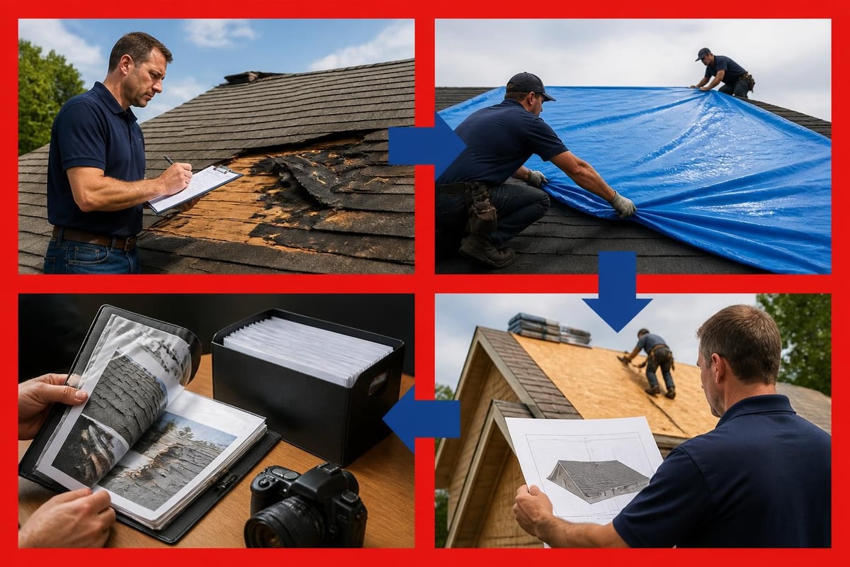 Emergency service roofing protocol