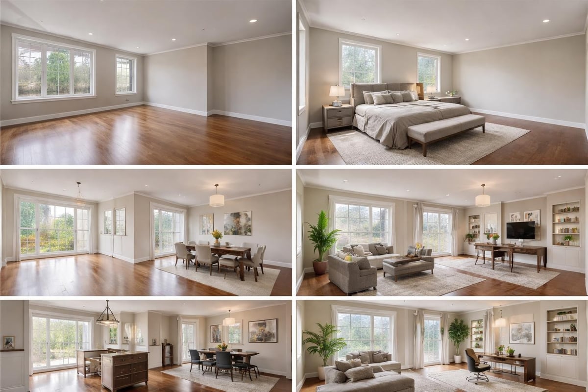 Virtual staging transformation