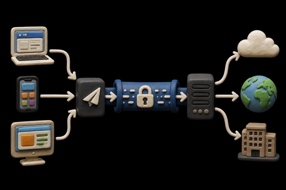 Shadowsocks data flow architecture