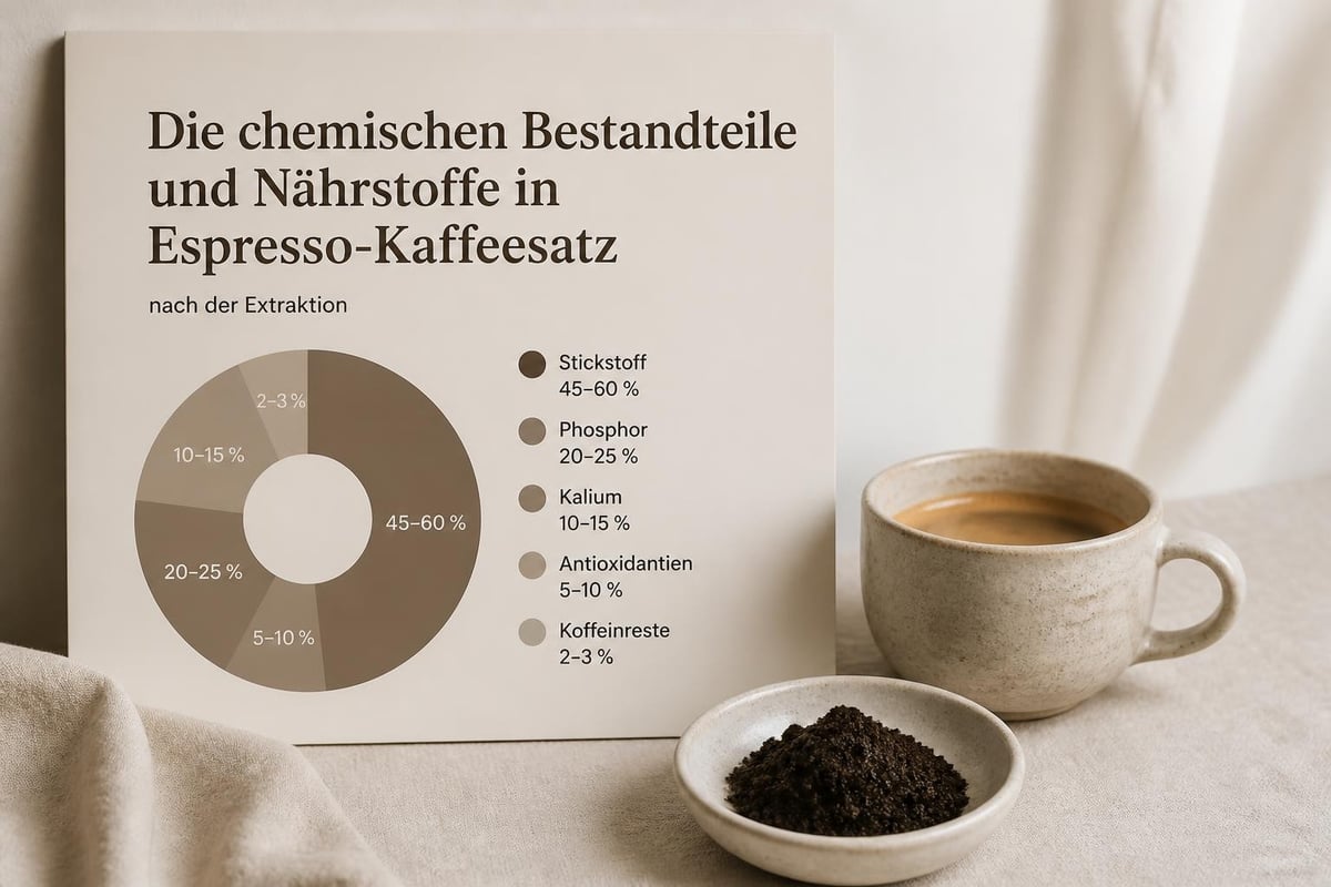 Nährstoffzusammensetzung von Espresso-Kaffeesatz