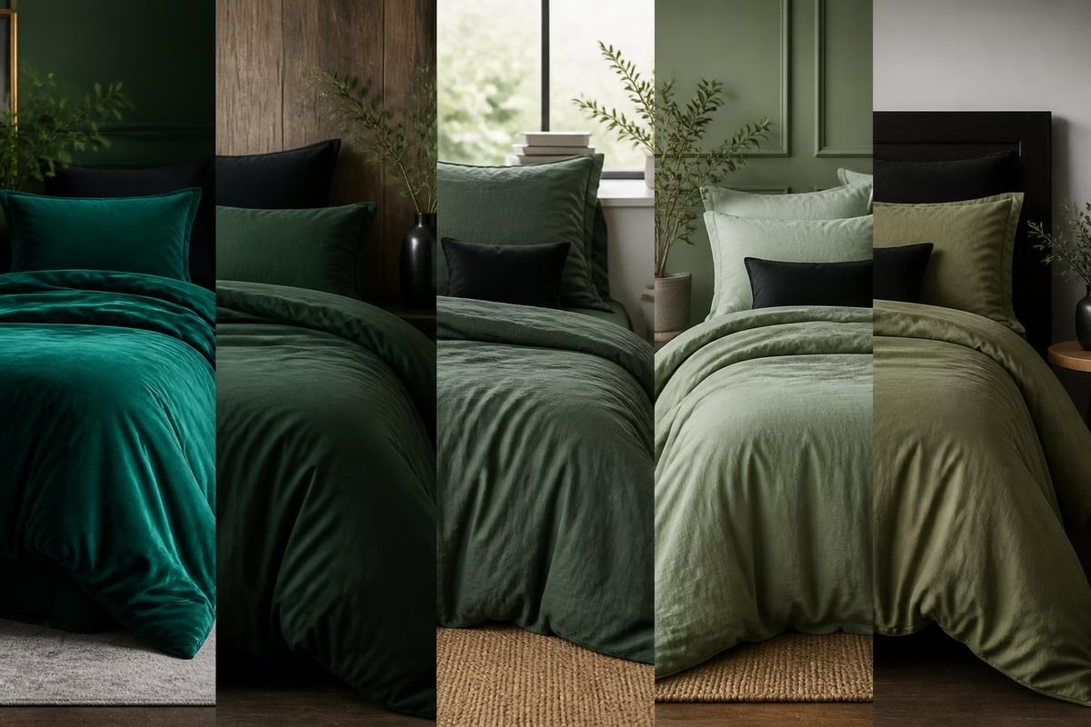 Green shade spectrum for bedding