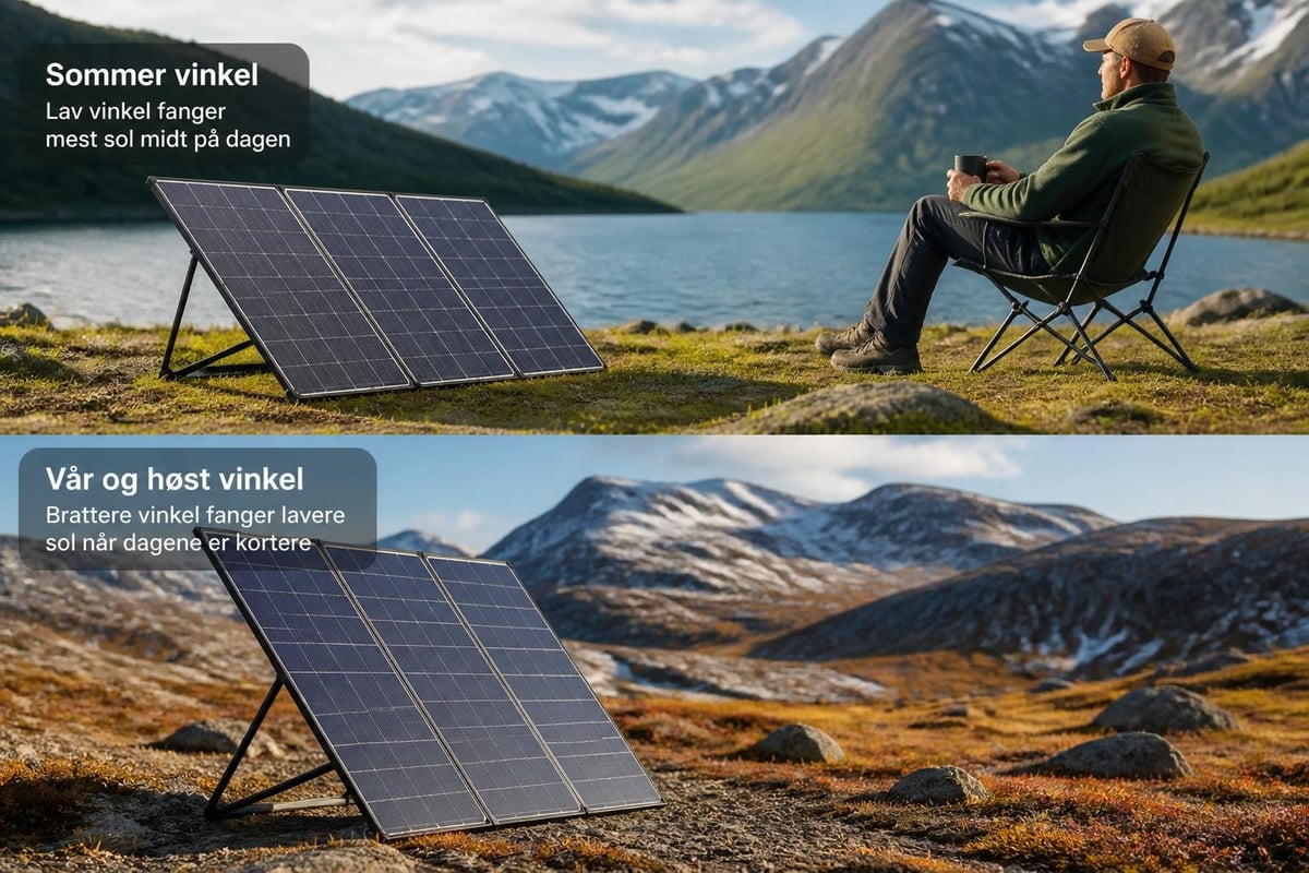 Solcellepanel vinkling