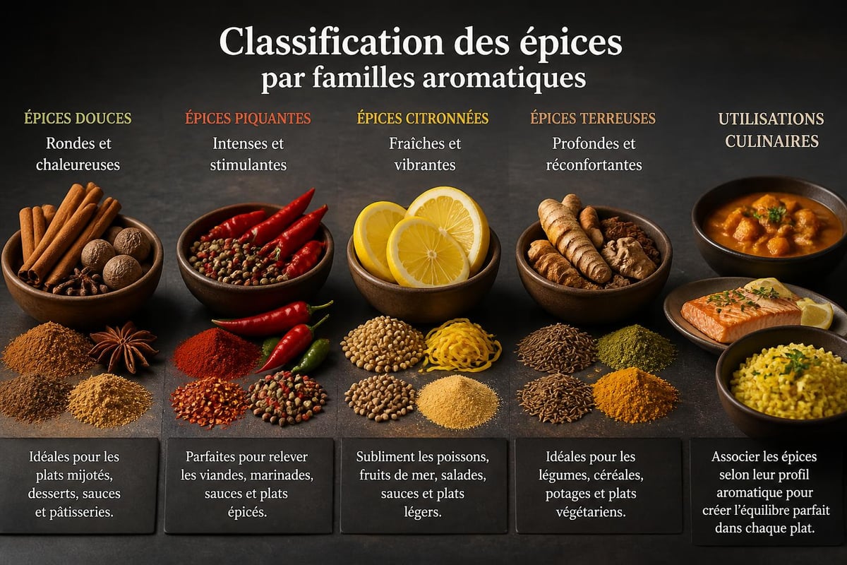 Organisation d'une gamme d'épices bio