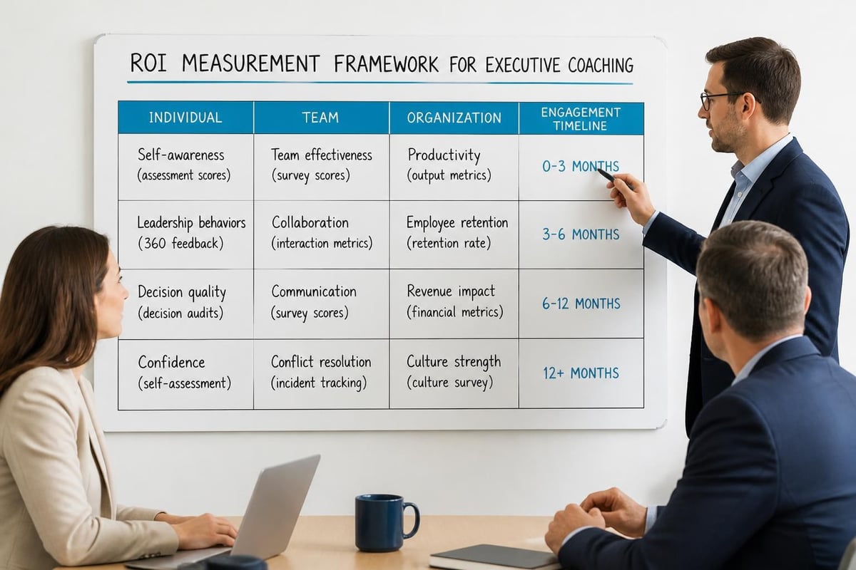 Executive coaching ROI measurement