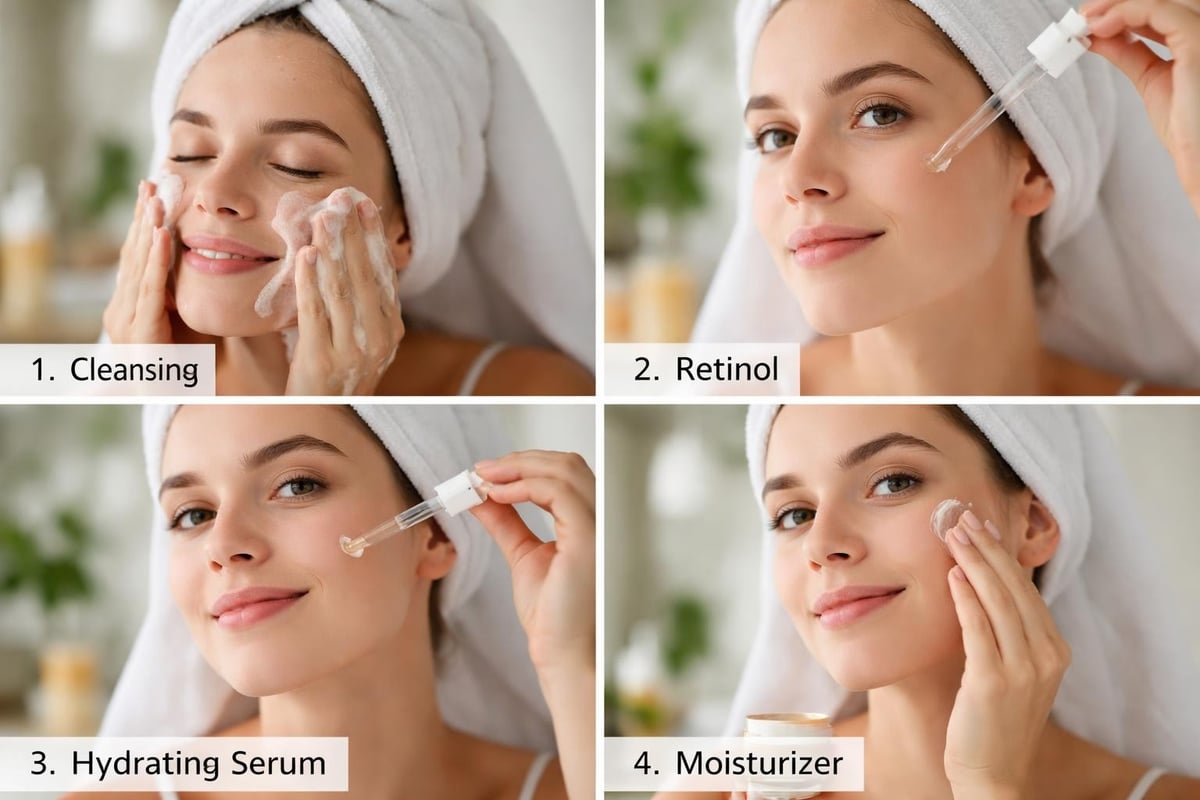 Retinol layering sequence