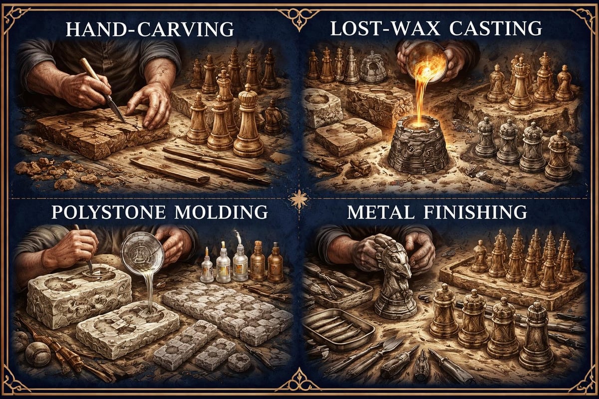 Medieval chess craftsmanship