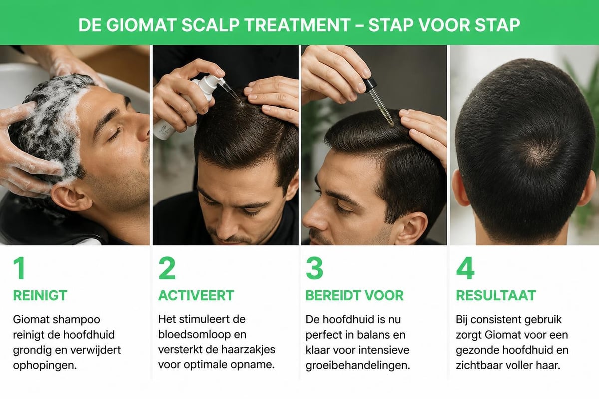Hoofdhuid behandeling proces
