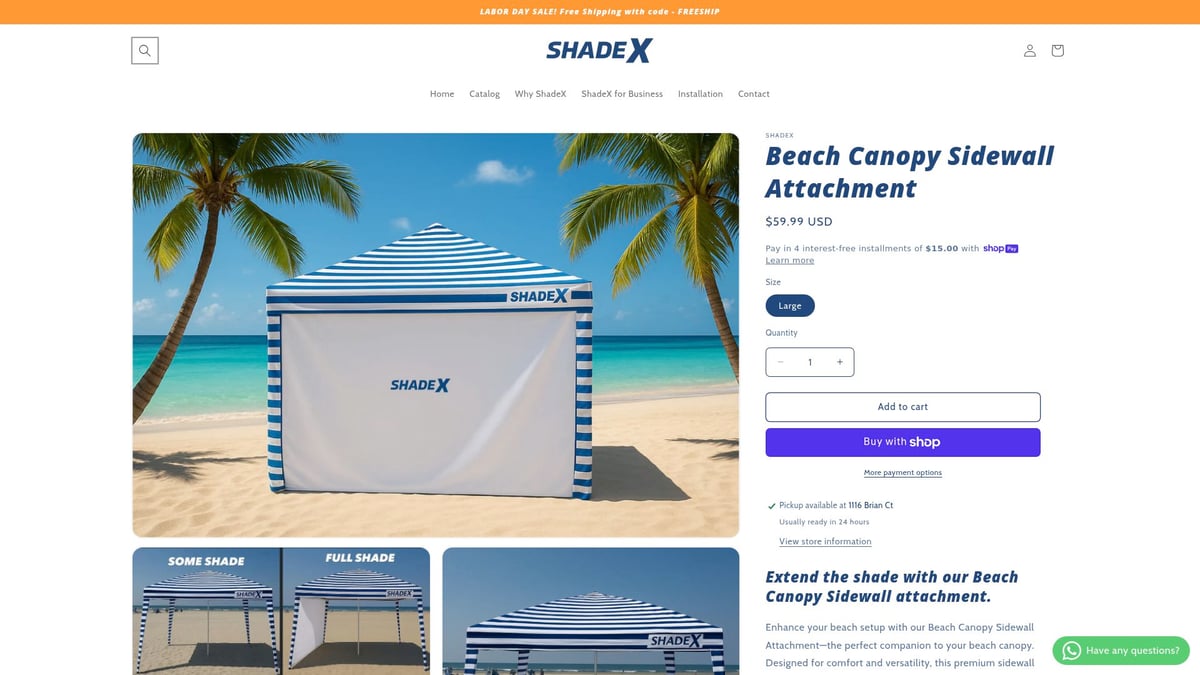 9 Best Tent Cabana for Beach Picks for Sun and Shade in 2026 - ShadeX Beach Canopy Sidewall Attachment