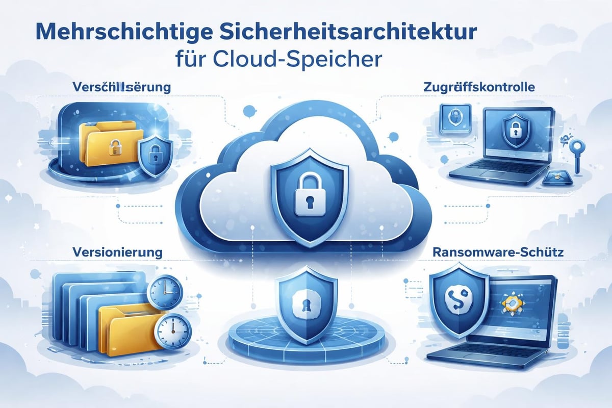 Cloud-Sicherheitsarchitektur mit Verschlüsselung
