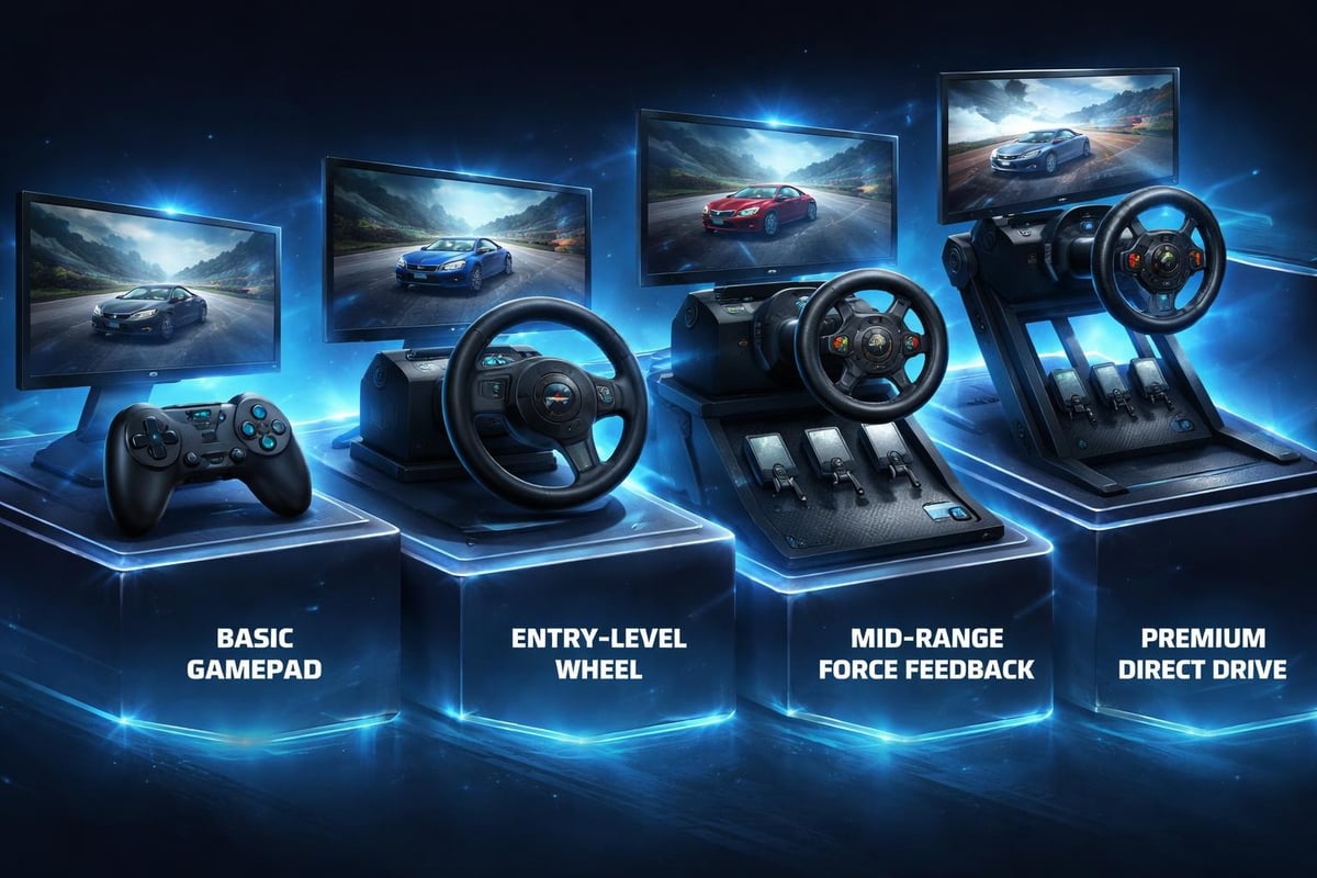 Racing wheel compatibility hierarchy