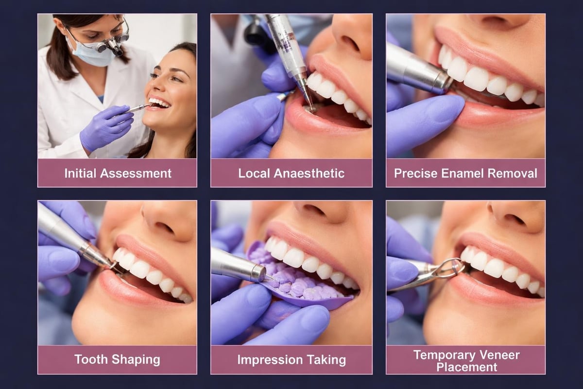 Veneer preparation steps