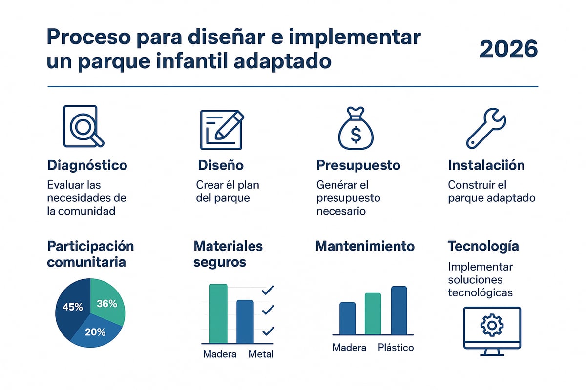Pasos para diseñar e implementar un parque infantil adaptado: guía práctica