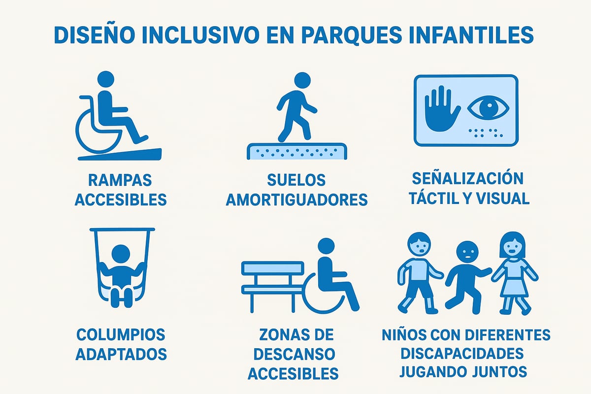 Principios del diseño inclusivo y accesible para parques infantiles