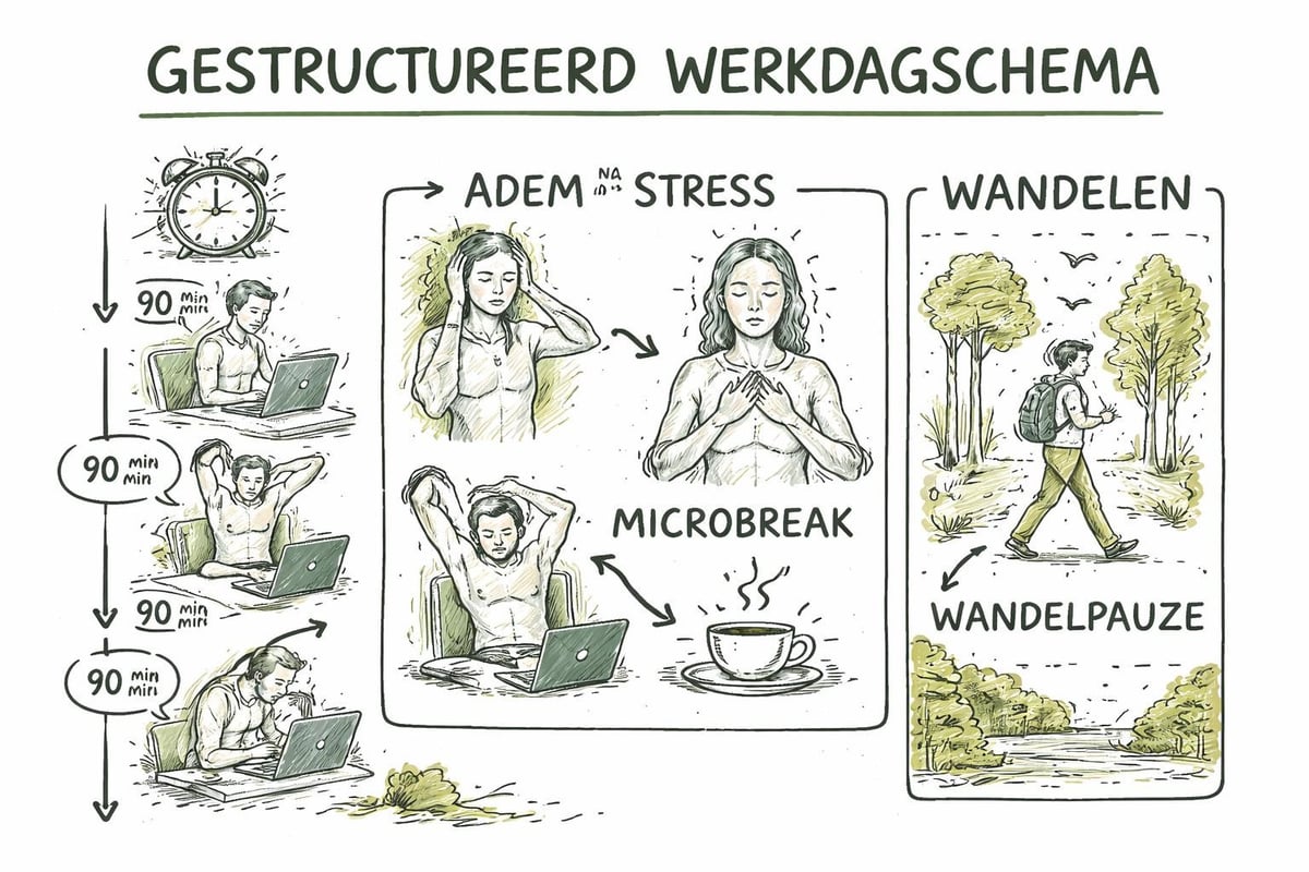Werkdag stressreductie planning