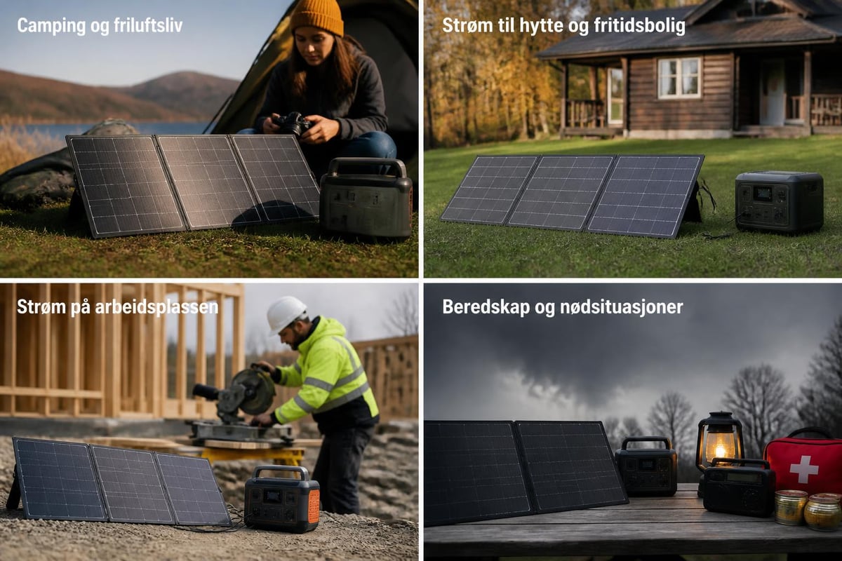 Solcellepanel bruksområder