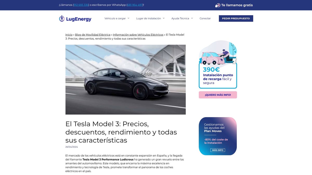 Top 8 Mejores Coches Eléctricos Que No Puedes Perderte en 2026 - Tesla Model 3