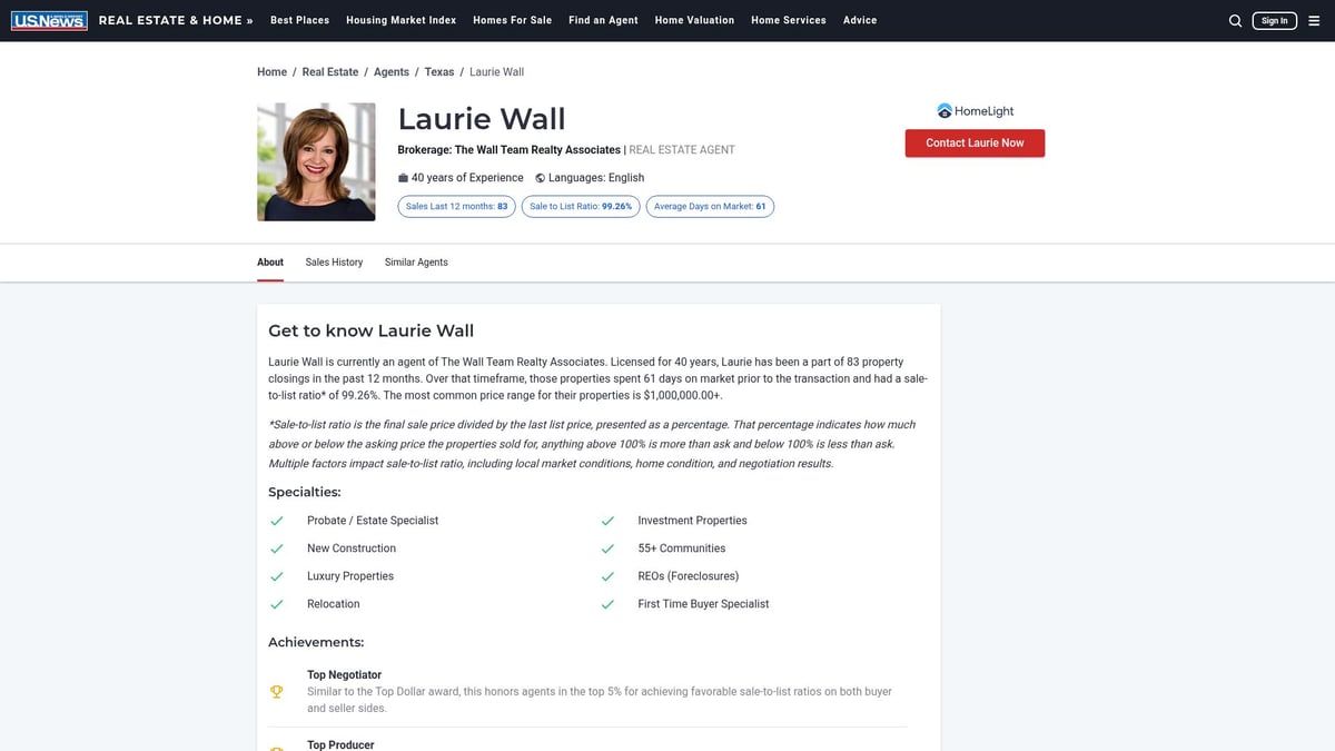 7 Best Frisco Realtors to Trust in 2026 - Laurie Wall - The Wall Team Realty Associates