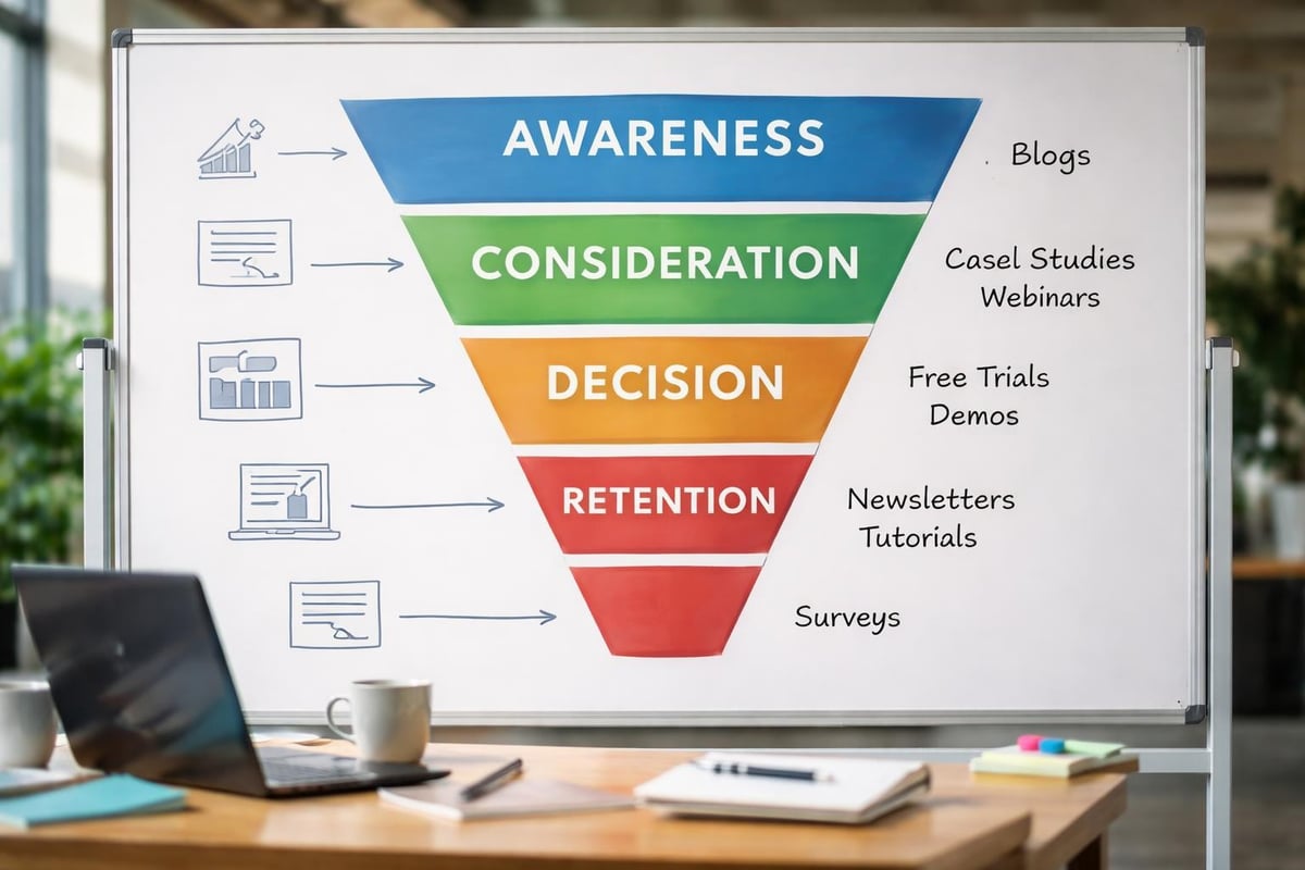 Content marketing funnel stages