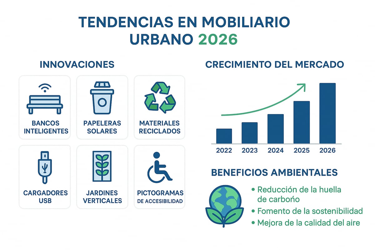 Tendencias e Innovaciones en Mobiliario Urbano para 2026