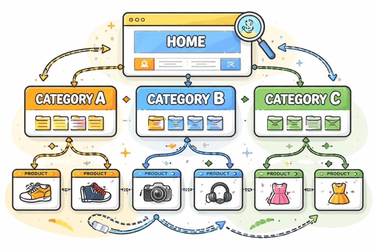E commerce site structure