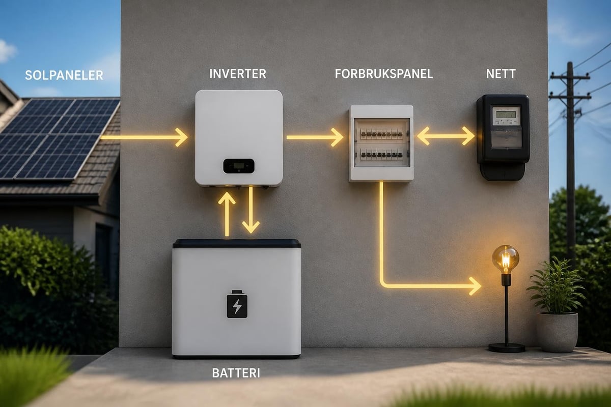 Batteripakke installasjonsdiagram
