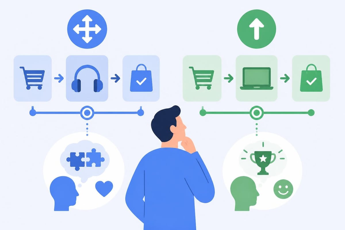 Cross selling versus upselling