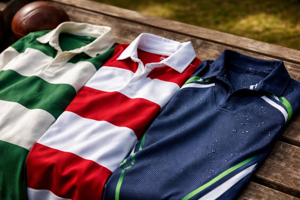 Rugby jersey fabric evolution